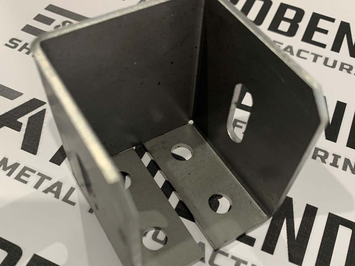 CNC folded and laser cut metal bracket